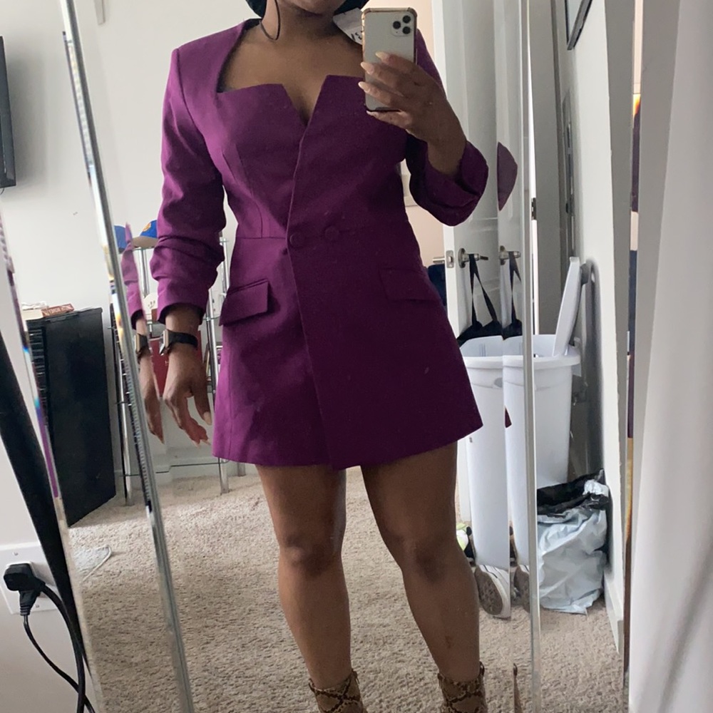 Blazer Style Skort Romper.